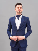 Blue Paisley Woven Cravat & Pocket Square Set - TOSSIDO