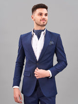 Blue Paisley Woven Cravat & Pocket Square Set - TOSSIDO