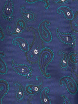 Blue Paisley Woven Cravat & Pocket Square Set - TOSSIDO