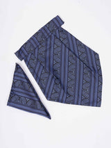 Blue Paisley Woven Cravat & Pocket Square Set - TOSSIDO