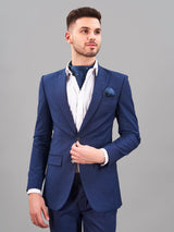 Blue Paisley Woven Cravat & Pocket Square Set - TOSSIDO