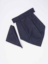 Blue Paisley Woven Cravat & Pocket Square Set - TOSSIDO