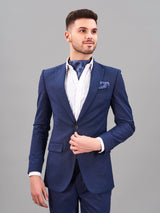 Blue Paisley Woven Cravat & Pocket Square Set - TOSSIDO