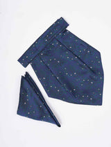 Blue Paisley Woven Cravat & Pocket Square Set - TOSSIDO