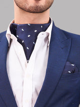 Blue Paisley Woven Cravat & Pocket Square Set - TOSSIDO