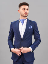 Blue Paisley Woven Cravat & Pocket Square Set - TOSSIDO