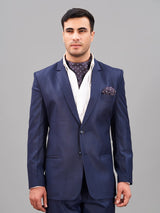Blue Paisley Woven Cravat & Pocket Square Set - TOSSIDO