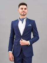 Blue Paisley Woven Cravat & Pocket Square Set - TOSSIDO