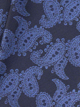 Blue Paisley Woven Cravat & Pocket Square Set - TOSSIDO