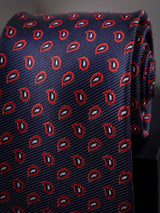 Blue Paisley Woven Long Necktie - TOSSIDO