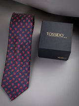 Blue Paisley Woven Long Necktie - TOSSIDO