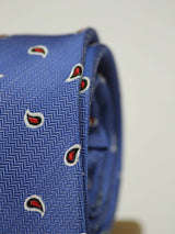 Blue Paisley Woven Necktie - TOSSIDO