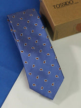 Blue Paisley Woven Necktie - TOSSIDO