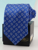 Blue Paisley Woven Necktie - TOSSIDO