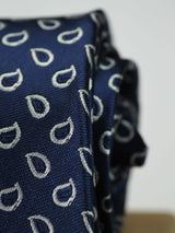 Blue Paisley Woven Necktie - TOSSIDO