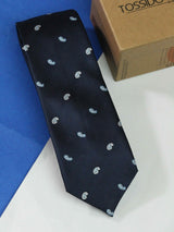 Blue Paisley Woven Necktie - TOSSIDO