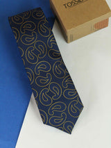 Blue Paisley Woven Necktie - TOSSIDO