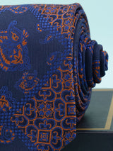 Blue Paisley Woven Silk Necktie - TOSSIDO