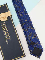 Blue Paisley Woven Silk Necktie - TOSSIDO