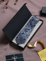 Blue Paisley Woven Silk Necktie - TOSSIDO