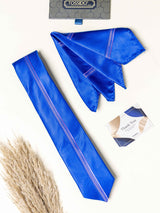 Blue Panel Necktie Gift - set - TOSSIDO