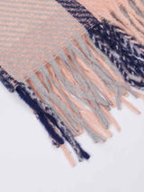 Blue & Pink Check Woolen Muffler - TOSSIDO