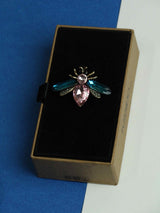Blue & Pink Fly Brooch - TOSSIDO