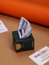Blue & Pink Geometric Pocket Square - TOSSIDO