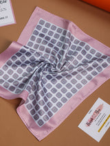 Blue & Pink Geometric Pocket Square - TOSSIDO