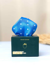 Blue Polka Jacquard Pocket Square - TOSSIDO