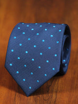 Blue Polka Necktie & Pocket Square Giftset - TOSSIDO