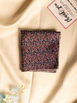 Blue & Red Floral Jacquard Pocket Square - TOSSIDO