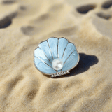 Blue Shell Brooch - TOSSIDO