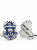 Blue & Silver Logo Crest Cufflinks - TOSSIDO