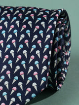 Blue Softy Printed Necktie - TOSSIDO