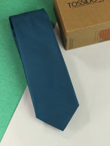 Blue Solid Broad Necktie - TOSSIDO