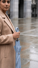 Blue Solid Capsule Umbrella - TOSSIDO