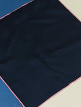 Blue Solid Silk Pocket Square - TOSSIDO