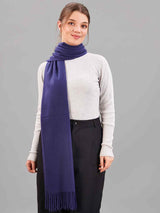 Blue Solid Woolen Muffler - TOSSIDO