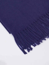 Blue Solid Woolen Muffler - TOSSIDO