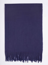 Blue Solid Woolen Muffler - TOSSIDO