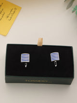 Blue Stripe Cufflinks - TOSSIDO