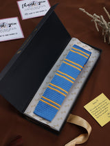 Blue Stripe Knitted Necktie - TOSSIDO