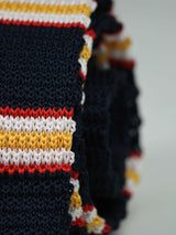 Blue Stripe Knitted Necktie - TOSSIDO