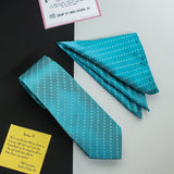 Blue Stripe Necktie & Pocket Square Giftset - TOSSIDO