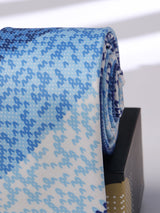 Blue Stripe Printed Necktie - TOSSIDO