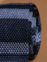 Blue Stripe Silk Knitted Necktie - TOSSIDO