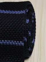 Blue Stripe Silk Knitted Necktie - TOSSIDO