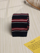 Blue Stripe Silk Knitted Necktie - TOSSIDO