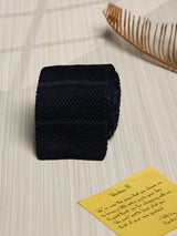 Blue Stripe Silk Knitted Necktie - TOSSIDO
